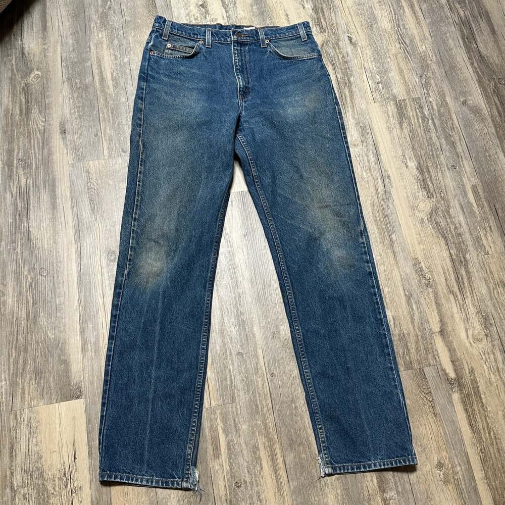 Vintage Levi’s 505 Jeans Mens 35x34 Blue Denim Orange Tab Regular Fit Straight